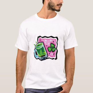 Grönt öl & Shamrock Tee Shirt