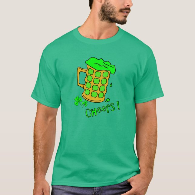 Grönt Öl - St patricks day T-fartyg T Shirt (Framsida)