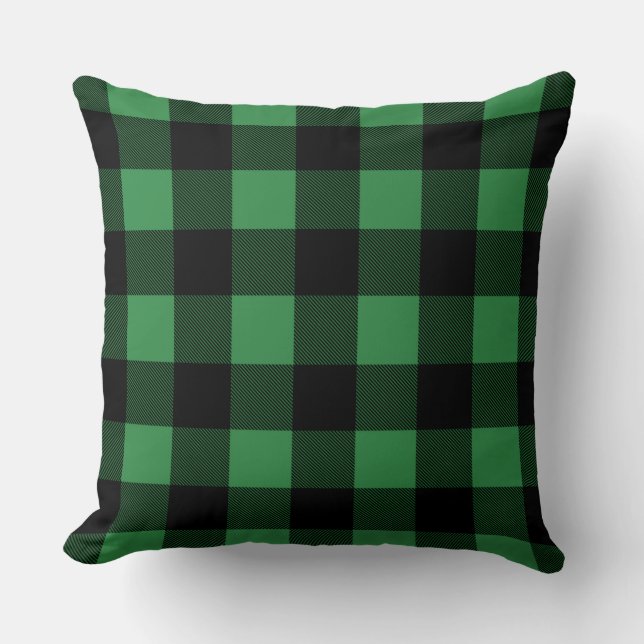 Grönt/ Olive Buffalo Pput Reversible Pillow Kudde (Framsida)