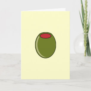 Grönt Olive Kort