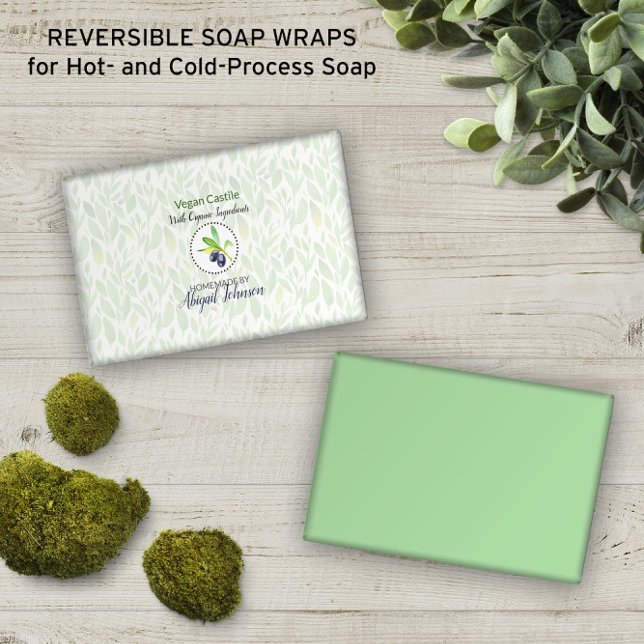 Grönt Olive Löv 🍃 KastillTVÅP Förpackning Papper (Green Olive Leaves 🍃 Castile Soap Packaging Paper
)