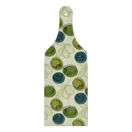 Grönt Olive Sketch Teckning Mönster Kitchen