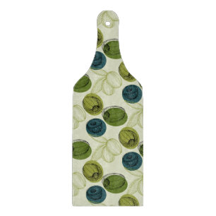 Grönt Olive Sketch Teckning Mönster Kitchen