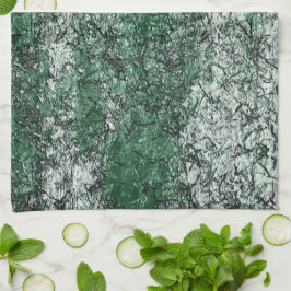 Grönt olja struktur på stift och lint kökshandduk