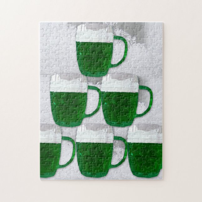 Grönt ölpussel för irländare pussel (Vertikal)