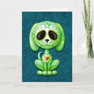 Grönt om Blue Zombie Sugar Puppy Kort