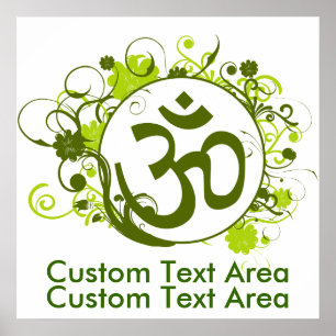 Grönt om buddistisk Blommigt om Poster