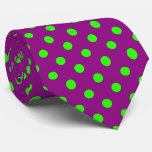 Grönt om Lila Polka dots Mönster Design Slips<br><div class="desc">Lila Färg-bakgrund med Grönt Polka dots,  sömlös upprepning av Mönster design</div>