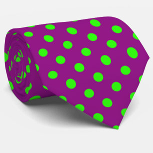 Grönt om Lila Polka dots Mönster Design Slips