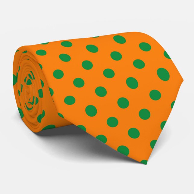 Grönt om Orange Mönster Polka dots Design Slips (Skapare uppladdad)