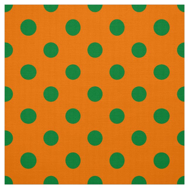 Grönt om Orange Mönster Polka dots Design Tyg (Provkarta)