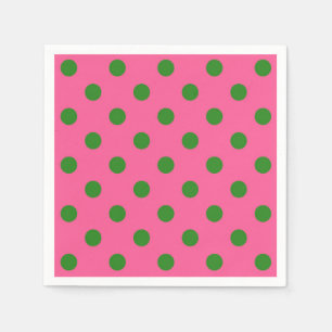 Grönt om Rosa Polka dots Mönster Design Pappersservett