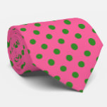 Grönt om Rosa Polka dots Mönster Design Slips<br><div class="desc">Rosa Färg-bakgrund med Grönt Polka dots,  sömlös upprepning av Mönster design</div>