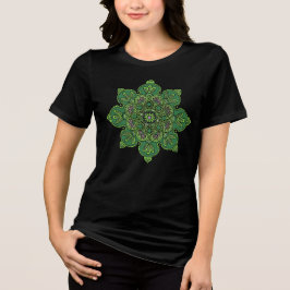 Grönt om svarta medallion T-Shirt