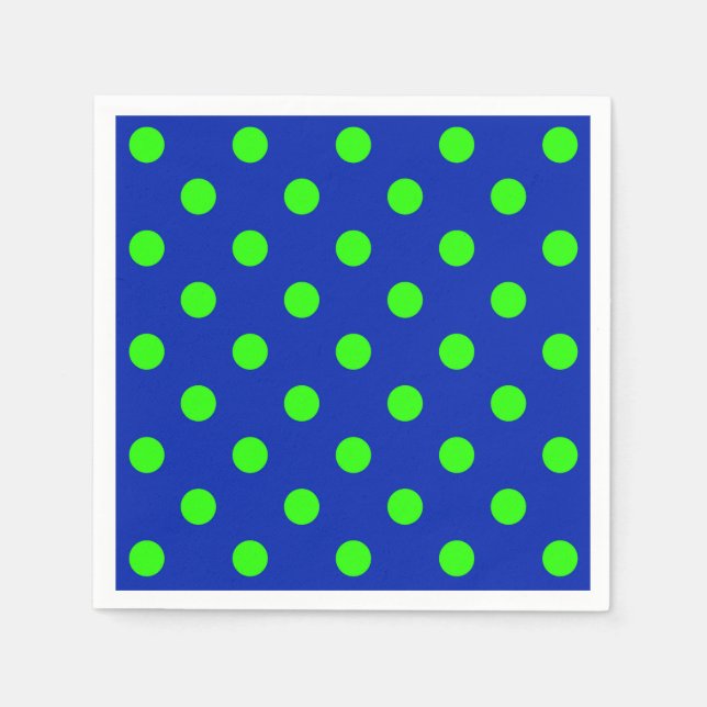 Grönt om utformningen av Mönster Polka dots Pappersservett (Framsidan)