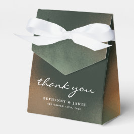 Grönt Ombre Boho-minimalistisk bröllopsfavoritruta Presentaskar