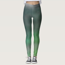 Grönt Ombré Grunge Leggings