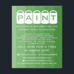 Grönt Ombre, Paint Bucket, Painter & Decorator Flygblad<br><div class="desc">Grönt Ombre,  Paint Bucks,  Painter & Decorator Advertising Flyer från Affärskortet Store.</div>