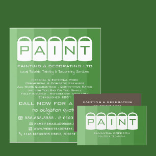 Grönt Ombre, Paint Bucket, Painter & Decorator Reklamblad