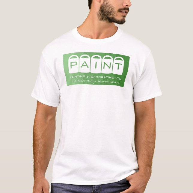 Grönt Ombre, Paint Bucket, Painter & Decorator T Shirt (Framsida)