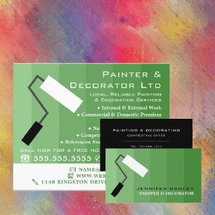 Grönt Ombre & Paint Roller, Painter & Decorator Reklamblad