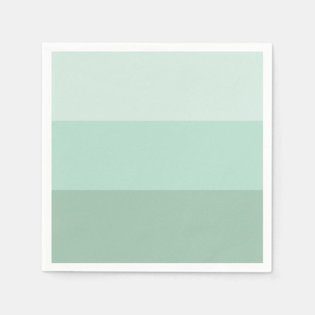 Grönt Ombre Stripe Pappersservett (Framsidan)