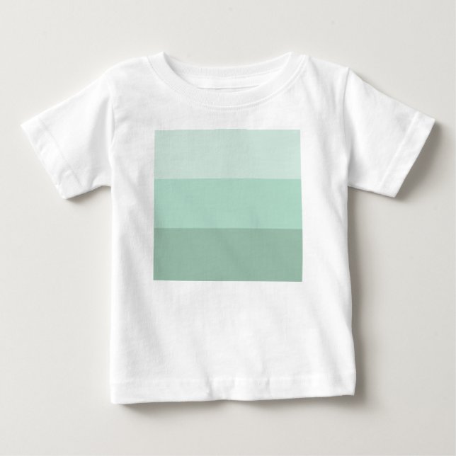 Grönt Ombre Stripe T Shirt (Framsida)