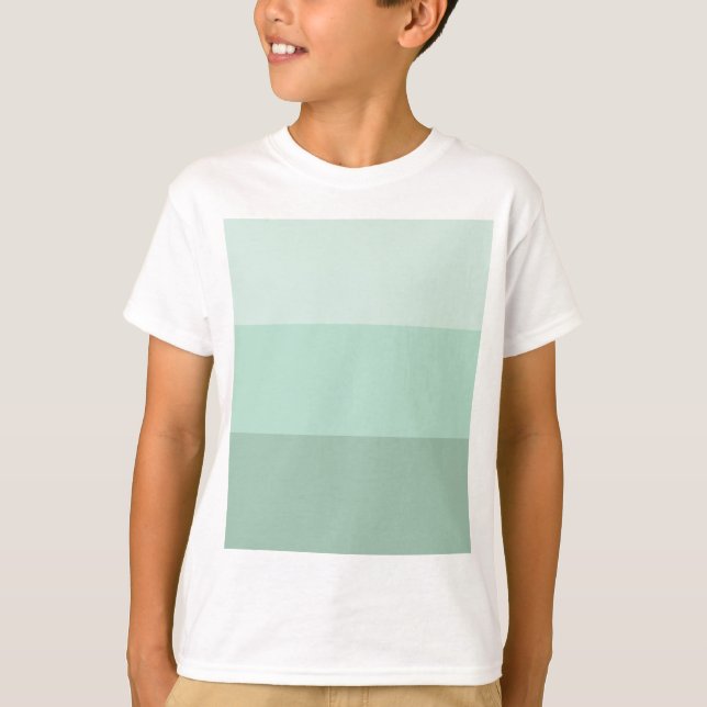 Grönt Ombre Stripe T Shirt (Framsida)