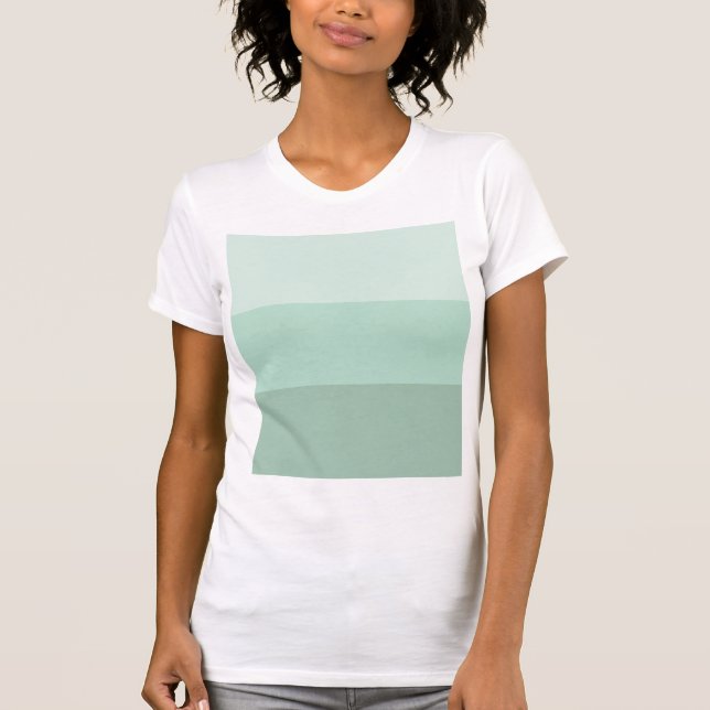 Grönt Ombre Stripe T Shirt (Framsida)