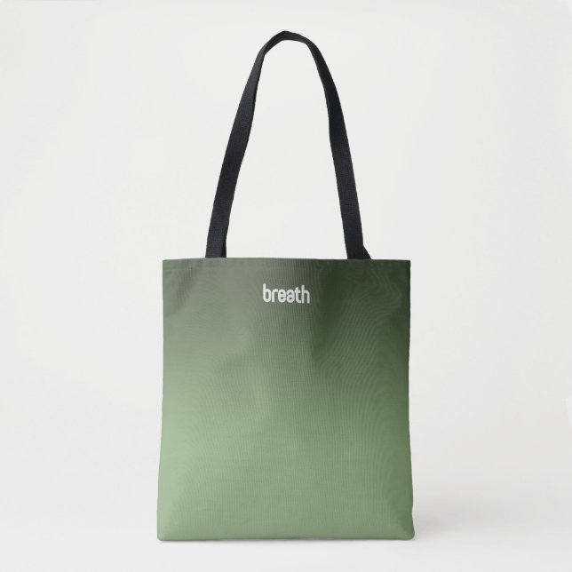 Grönt Ombre Tote Bag - Soft Färg, Strong Spirit Tygkasse (Framsida)