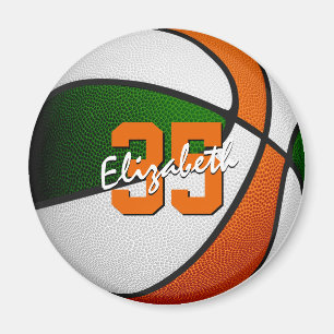 grönt orange basketboll party favors under 10 magnet