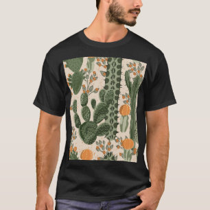 Grönt, orange blommor, strand tapet. t shirt