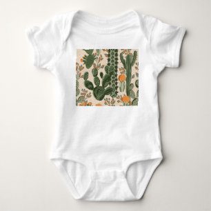 Grönt, orange blommor, strand tapet. t shirt