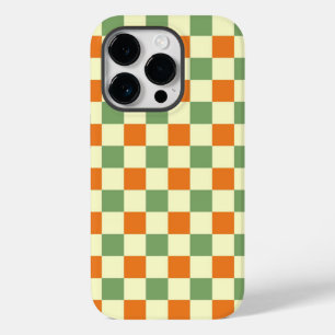 Grönt Orange Brown Checkated Gingham Mönster