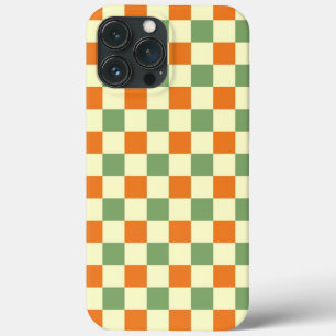 Grönt Orange Brown Checkated Gingham Mönster