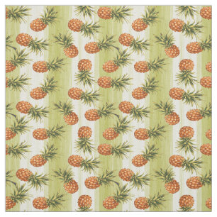 Grönt Orange Gult Ananas Frukt Sommaren Mönster Tyg