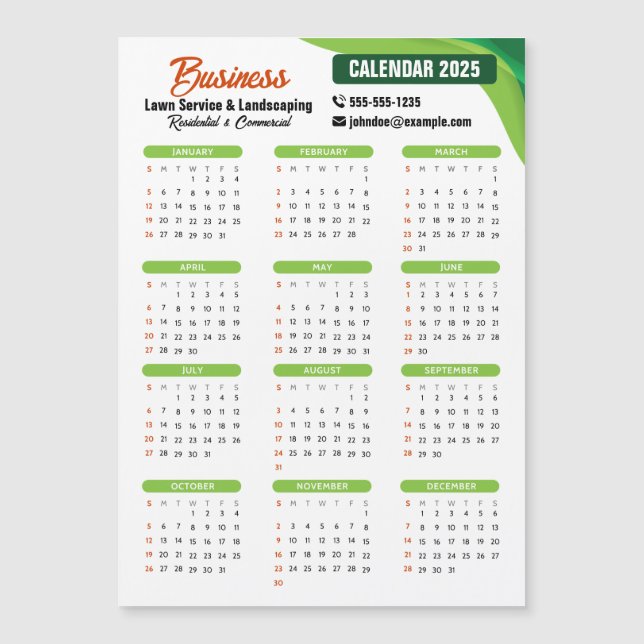 Grönt & Orange Lawncare Landscaping & Gräsmatta Se (Framsida)