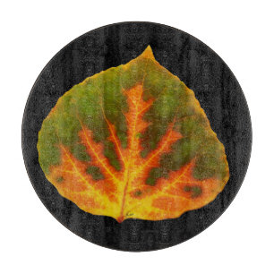 Grönt Orange och Gult Aspen Löv #1