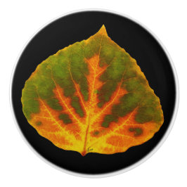 Grönt Orange och Gult Aspen Löv #1 Knopp
