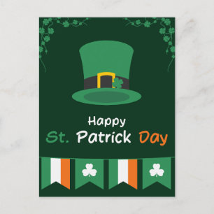 Grönt Orange St. Patrick's Day Vykort