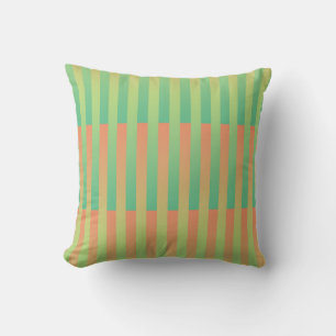 Grönt Orange stripe Mönster Kudde