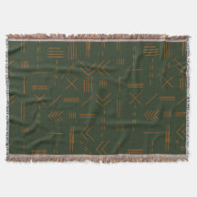 Grönt orange Terracotta Gorgous Geometric Mönster