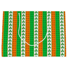 GRÖNT ORANGE WHITE IRISH CELTIC SHAMROCKS