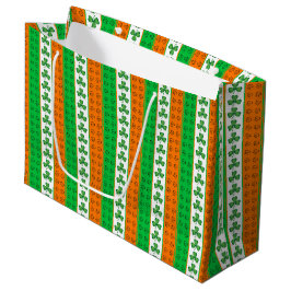 GRÖNT ORANGE WHITE IRISH CELTIC SHAMROCKS