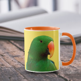 "Grönt Orator" Eclectus Parrot Mugg