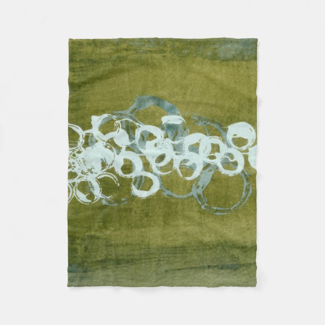 Grönt Orbs I Fleecefilt (Framsidan)