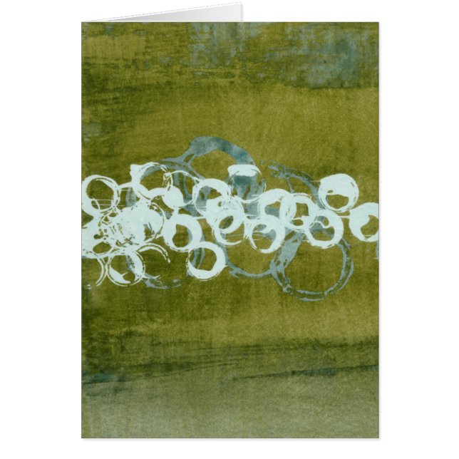 Grönt Orbs I Hälsningskort (Framsidan)