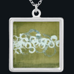 Grönt Orbs I Silverpläterat Halsband<br><div class="desc">Hemdepartement</div>