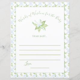 Grönt Ord Wisdom Sweet Pea Baby Shower Game