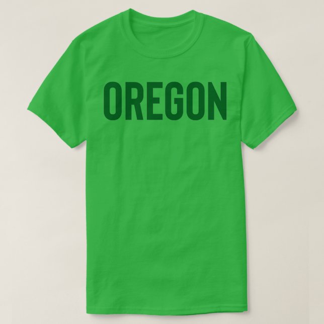 Grönt Oregon for Travel Vacation Resa T Shirt (Design framsida)